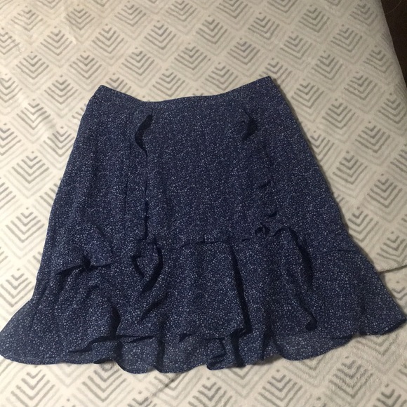 Michael Kors Blue Floral Skirt - Picture 1 of 4